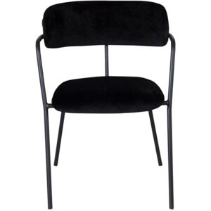 Meubles & Design Lot de 2 chaises contemporaines en velours noir