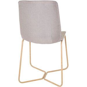 Meubles & Design Lot de 2 chaises en tissu beige pieds bois