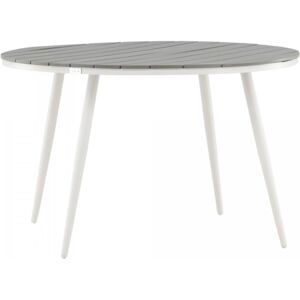 Meubles & Design Table de jardin ronde 150cm en bois gris Gris 150x74x150cm