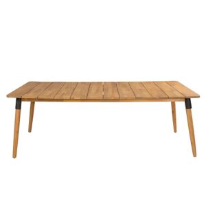 Meubles & Design Table de jardin 210x100cm en bois massif et metal Beige 210x75x100cm