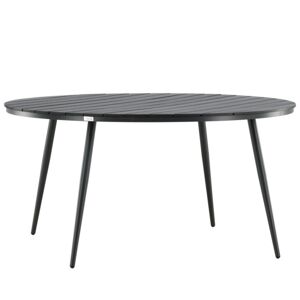 Meubles & Design Table de jardin ronde 150cm en bois noir Noir 150x74x150cm