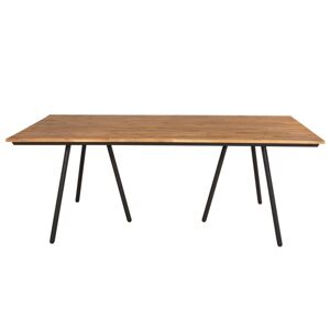 Meubles & Design Table de jardin 200x100cm en bois et metal Beige 200x74x100cm