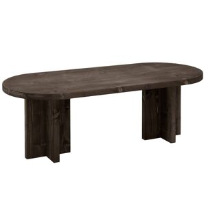 Decowood Table basse en bois de sapin noir 120x40cm - Publicité