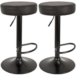 The Home Deco Factory Tabouret de bar hauteur reglable mumford (lot de 2) noir