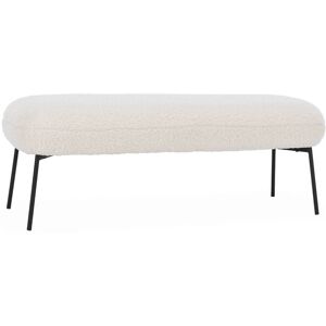 sweeek Banc, bout de lit avec revetement bouclette Blanc 120x42x41cm