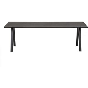 WOOOD Table de repas en chene noir L 200