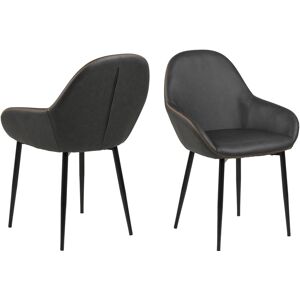 Hellin Lot de 2 fauteuils simili