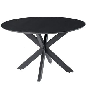 Moloo URBAN-Table à manger ronde 6 personnes D130 cm, Spider et Acacia noir - Publicité
