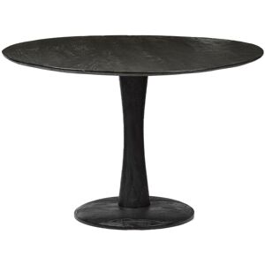 Moloo BANGALORE-Table repas ronde Diam 120 cm, bois de Manguier massif noir