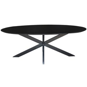 Moloo URBAN-Table à manger ovale 10/12 personnes L240, Spider et Acacia noir - Publicité