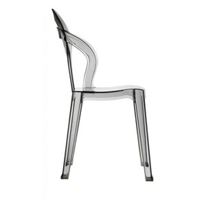 Chaise design en plastique gris transparent Gris 47x86x47cm