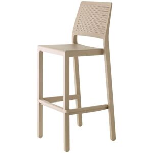 Tabouret design en plastique taupe