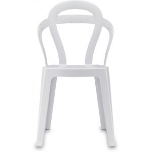 Chaise design en plastique blanc Blanc 47x86x47cm