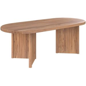 Rendez Vous Deco Table ovale 8 personnes en bois de teck recycle 220 cm Marron 220x75x100cm