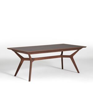 Gontier Table extensible en noyer, plateau ceramique