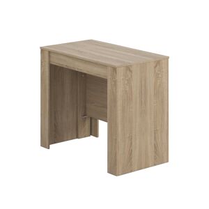 Dmora Table extensible effet bois 51/237x90 cm beige