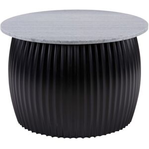 Leitmotiv Table d'appoint en marbre et metal D52cm noir