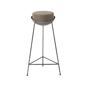 Made in Meubles Tabouret de bar en metal gris 46 cm