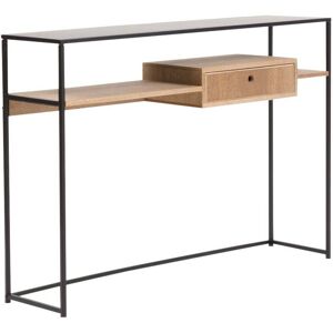 Made in Meubles Table console en metal noir 120 cm