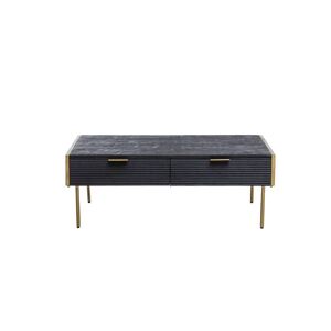 Made in Meubles Table basse en bois noir 110 cm - Publicité