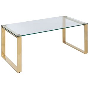 Beliani Table basse doree Or 100x40x50cm