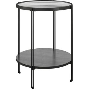 Dorel Home Table d'appoint en verre et cadre en métal noir - Publicité