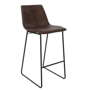 Dorel Home Tabouret de bar en simili cuir marron - Publicité