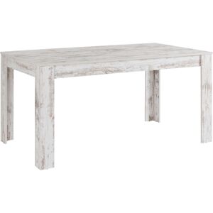 Loft24 Table à manger 160x90 cm 8 personnes en MDF blanc antique - Publicité