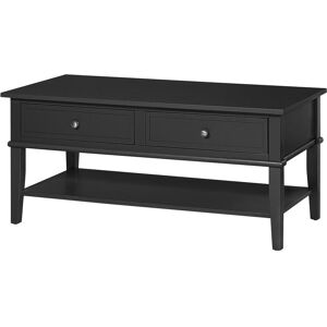 Dorel Home Table basse avec 2 tiroirs en MDF noir - Publicité