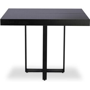 Menzzo Table extensible noir pieds noir