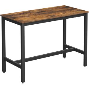 VASAGLE Table de bar style industriel effet bois marron rustique