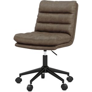 Moloo Fauteuil de bureaux en cuir synthétique patiné Marron - Publicité