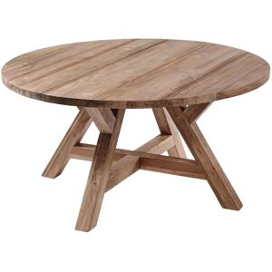 Mathi Design Table de repas en teck massif D 150 Marron 0x76cm