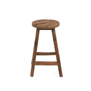 Bazar Bizar Tabouret de bar en bois de teak recycle