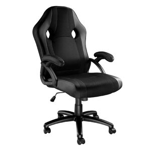 Tectake Chaise de bureau Forme ergonomique noir