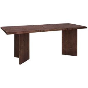 Decowood Table de salle à manger en bois de sapin marron 160x75cm - Publicité