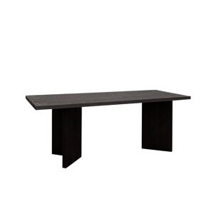 Decowood Table de salle à manger en bois de sapin noir 160x75cm - Publicité
