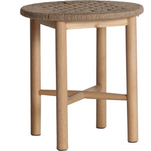 Lastdeco Tabouret en bois d hévéa marron 40x40x44 cm - Publicité