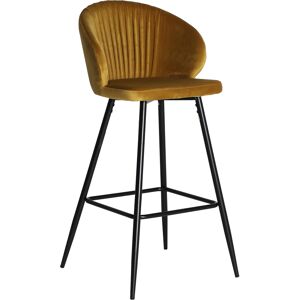 Lastdeco Tabouret en velours ocre 50x53x103 cm - lot de 2 - Publicité