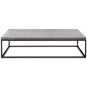 Lyon Béton Table basse design industriel en béton gris et acier noir - 130x70cm Gris 130x30x70cm