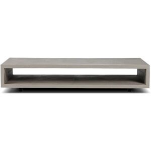 Lyon Béton Table basse design industriel en béton gris - 130x70cm