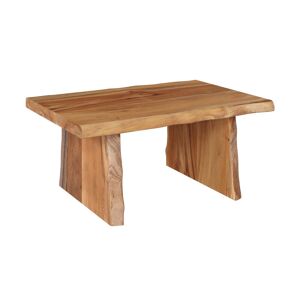 Rendez Vous Deco Table basse rectangulaire en bois de teck recycle Marron 90x41x62cm
