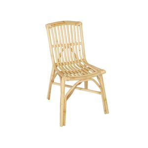 Kok Maison Chaise en rotin vintage beige Beige 50x85x60cm
