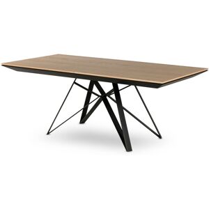 Lisa Design Table à manger contemporain 200 cm noir / bois - Publicité