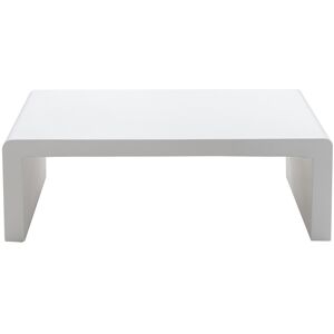 Table basse en fibre de ciment 120x55cm blanc Blanc 120x40x55cm