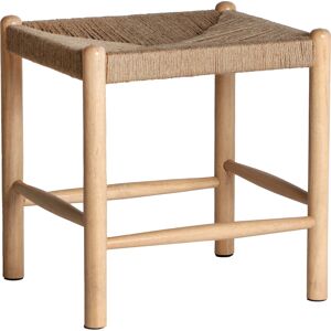 Lastdeco Tabouret en bois d hévéa marron 41x35x43 cm - Publicité