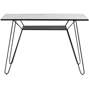 Made in Meubles Table console en metal noir 110x35 cm