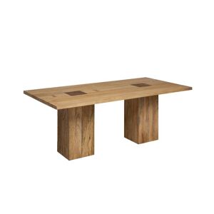 Made in Meubles Table à manger en bois marron 200x100 cm - Publicité