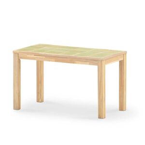 Defora Home Table de jardin en bois et ceramique verte 125x65 Vert 125x72x65cm