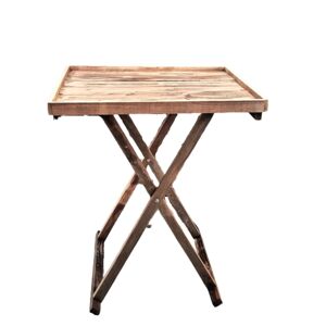 CHEMIN DE CAMPAGNE Table en bois marron 45 x 45 x 55 cm